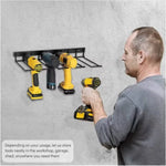 Wandmontierter Werkzeughalter – 4 Fächer | Garage & Werkstatt Organizer