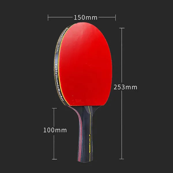 Set profesional de palete de tenis de masă – 6 stele, 7 straturi de carbon | 2 palete și geantă de transport