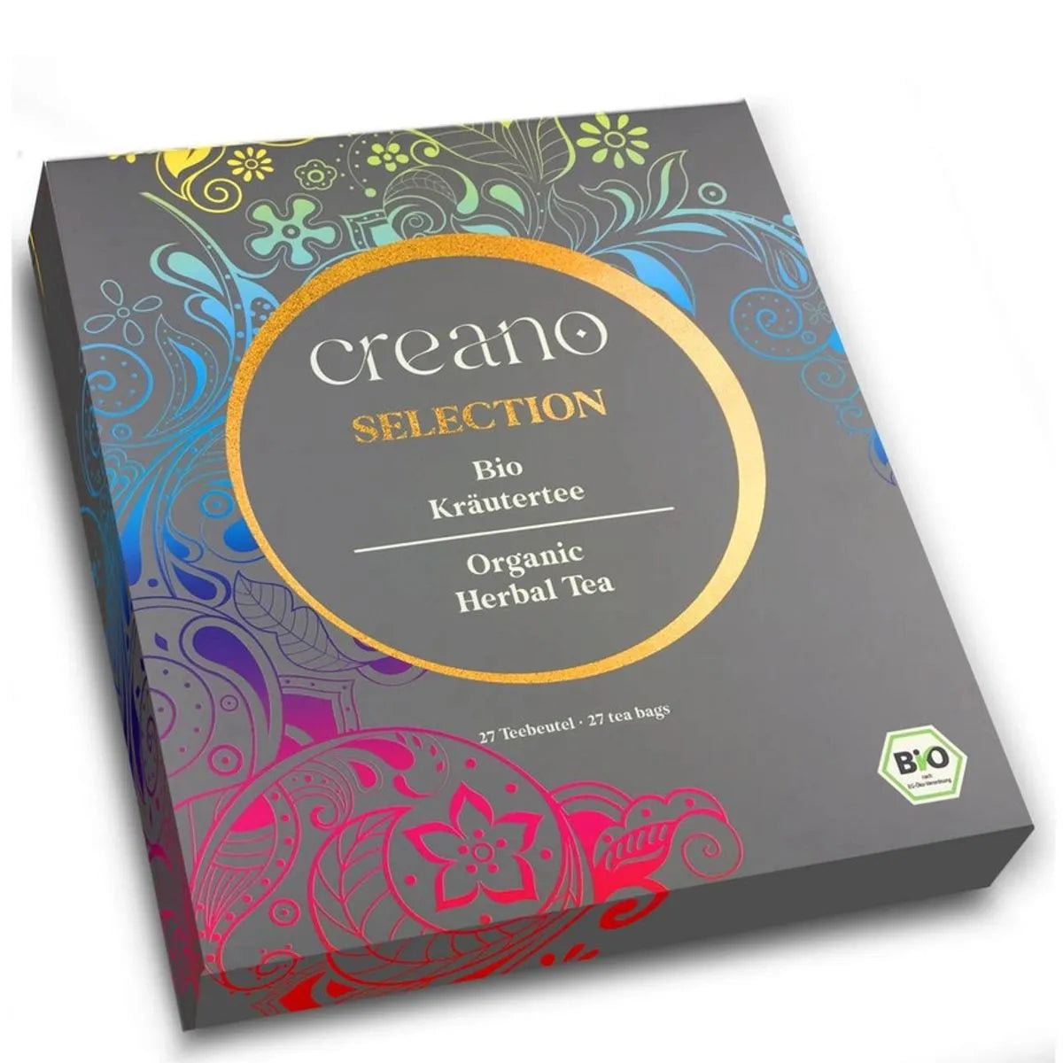 Set de cadou cu ceai organic din plante – 27 plicuri piramidale în 9 arome naturale | Amestecuri bio