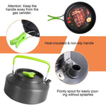 16-teiliges Camping-Kochgeschirr-Set – Aluminiumtopf, Pfanne, Kessel & vollständiges Utensilien-Set