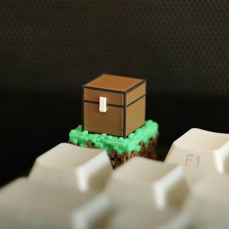 Pixel-Stil Truhen-Keycap – 3D-Künstler-Keycap für mechanische Tastaturen | Gaming & Sammler