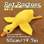Jucărie mare de pluș rață pentru câini – 50cm, companion moale și pufoasă | Pentru câini de mărime medie și mare | Galben și gri