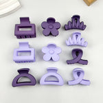 Set de 5 clipsuri pentru păr – Colecție mov și lavandă | Fixare puternică și design elegant