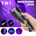 UV-Blacklight-Taschenlampe 2-in-1 – 395nm | UV- & Weißlicht | Banknoten- & Tierflecken-Detektor