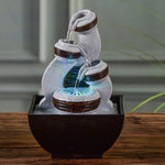 Kara Indoor-Brunnen – Kaskadierende Wasserfall mit farbigem LED-Licht | Entspannung & Wohnaccessoires