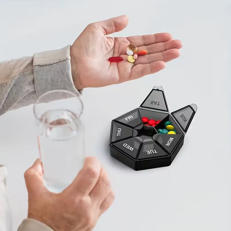 7-Day Pill Organizer Box – Compact Weekly Medicine Case | Travel-Friendly & Easy to Use