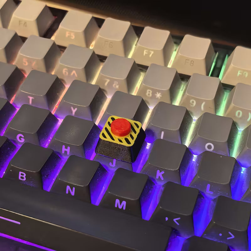 Tastă de buton de lansare nucleară – Cheie mecanică imprimată 3D | Îmbunătățire pentru gaming și setup de birou
