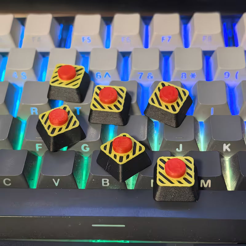 Tastă de buton de lansare nucleară – Cheie mecanică imprimată 3D | Îmbunătățire pentru gaming și setup de birou