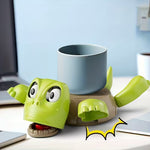 Lustiger Schildkröten-Tassenhalter & Stress-Relief-Untersetzer – Zum Drücken, um zu reagieren | Schreibtisch-Gadget & Bürogadget