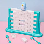 Joc Penguin Wall Breaker – Jucărie cu blocuri pentru copii | Strategie, distracție și seară de joc în familie