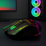 Mouse de gaming wireless Wozinsky WMGB-3200 – 3200 DPI, iluminare RGB și baterie reîncărcabilă | Negru