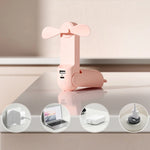 Ventilator portabil Jisulife Life8 – 3-in-1 USB, Power Bank și Lanternă | 2000mAh | Roz