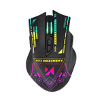 Mouse de gaming wireless Wozinsky WMGB-3200 – 3200 DPI, iluminare RGB și baterie reîncărcabilă | Negru