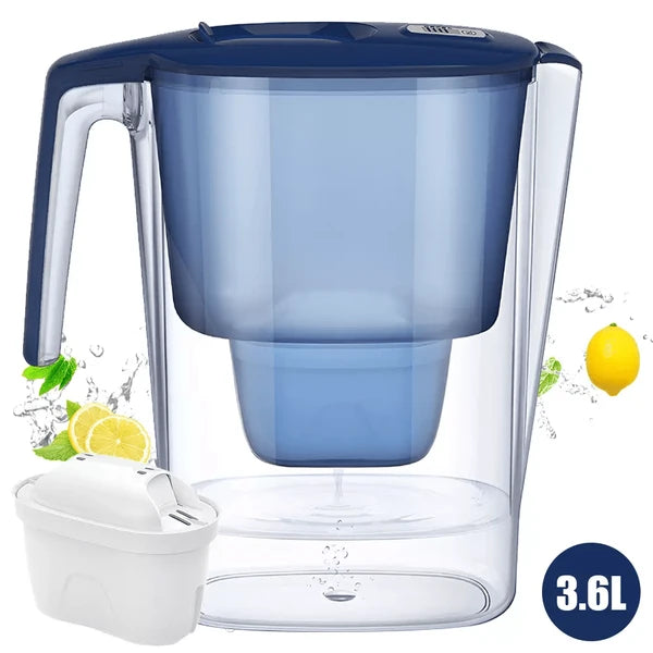 3,6L Wasserfilter-Karaffe – 4-Stufen-Filtration mit 30-Tage-Anzeige