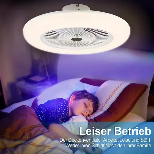 LED-Deckenventilator mit Licht & Fernbedienung – 30W | 3 Geschwindigkeiten, 3 Lichtmodi & Timer