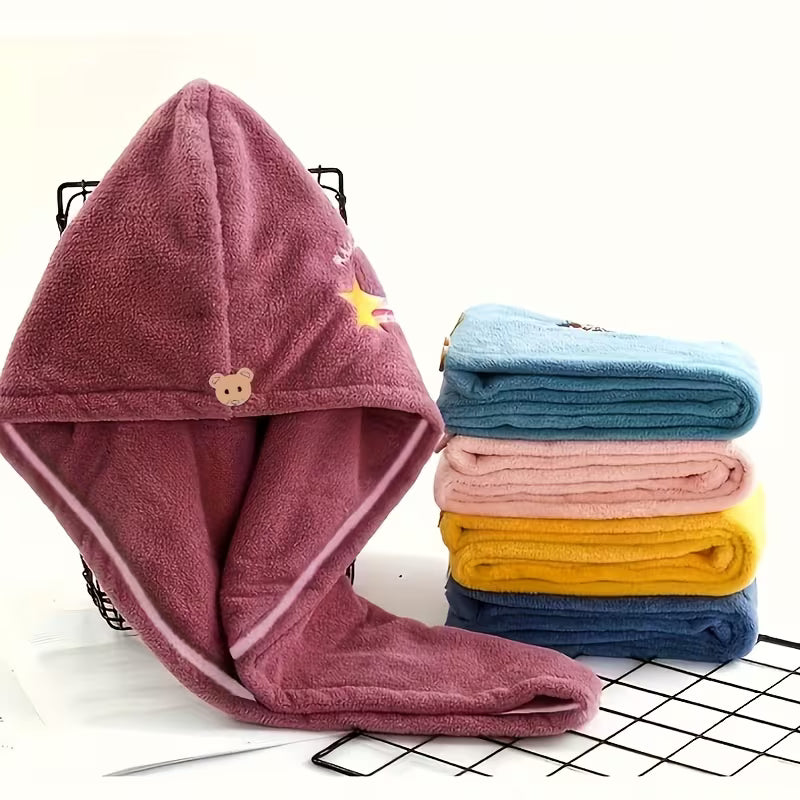 Prosop din microfibră pentru uscat părul – Turban uscat rapid cu închidere cu buton | Mai puțin frizz și deteriorare