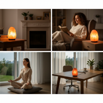 Himalaya-Salz-Kristalllampe – 2 bis 3 kg | Natürlicher Bernstein-Leuchteffekt | Einzigartige Wohnaccessoires & Geschenkidee