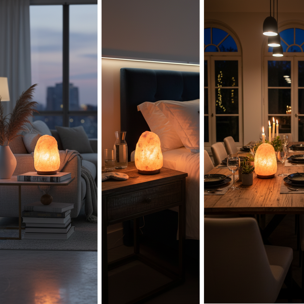 Himalaya-Salz-Kristalllampe – 2 bis 3 kg | Natürlicher Bernstein-Leuchteffekt | Einzigartige Wohnaccessoires & Geschenkidee