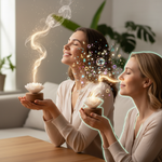Japanischer Nelken-Diffusor – Eleganter Blumen-Reed-Diffusor mit Holzsockel | Raumduft & Dekoration