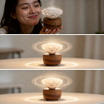 Japanischer Nelken-Diffusor – Eleganter Blumen-Reed-Diffusor mit Holzsockel | Raumduft & Dekoration