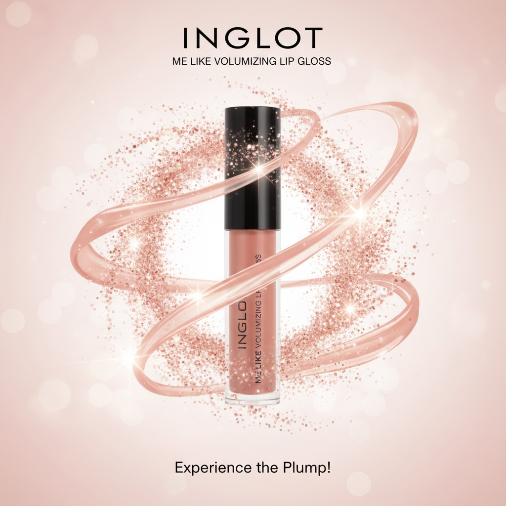 Gloss de buze Inglot Me Like Volumizant 4,8 ml – Buze mai pline și netede | Luciu natural