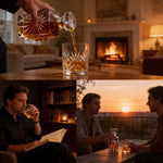 Set Whisky Melodia – Set de pahare de cristal premium pentru whisky | Cadou de lux pentru bărbați