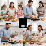 Wozinsky WIK-10 Cântar de bucătărie inteligent – Bluetooth, 10kg, urmărire calorii și macro-uri | Negru