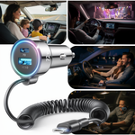 Încărcător auto rapid 3-în-1 Joyroom JR-CL07 72W – USB-C & USB-A cu cablu integrat | Negru