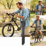 Pompa portabilă Wozinsky WPR-01 pentru bicicletă – Montaj compact pe cadru | Drum și MTB | Negru