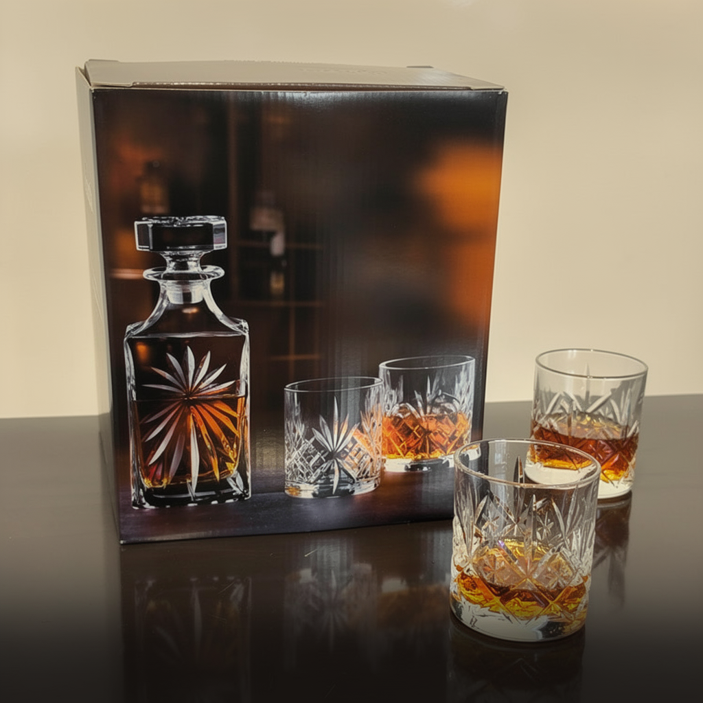Set Whisky Melodia – Set de pahare de cristal premium pentru whisky | Cadou de lux pentru bărbați